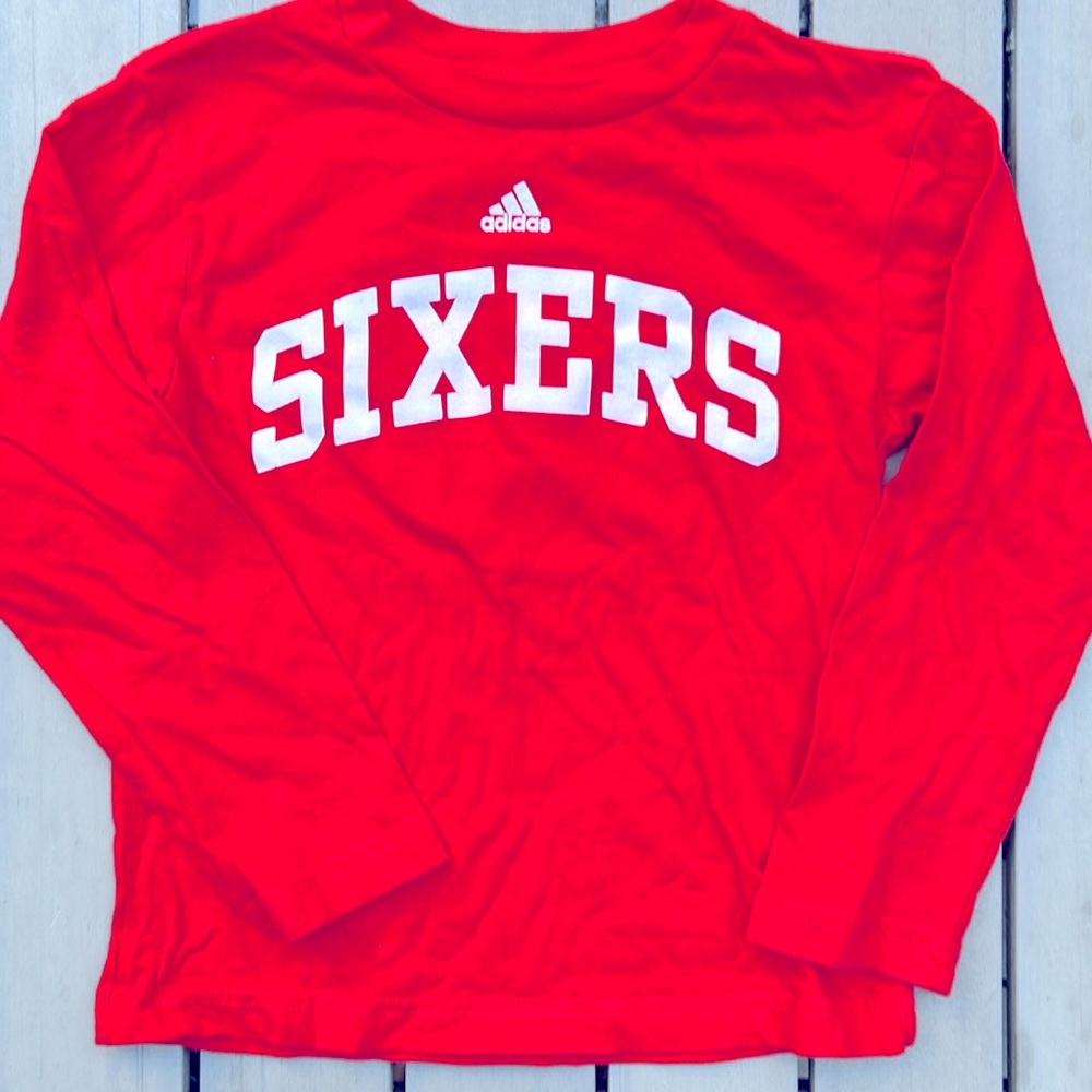 Like new adidas Philadelphia Sixers long sleeve kids shirt